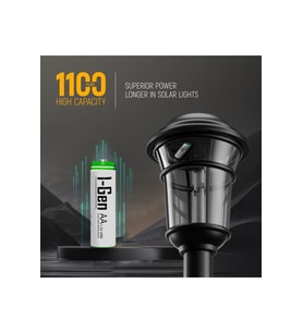 I-Gen B163 4 Adet AA 1100 mAh Şarj Edilebilir Kalem Pil 1.2V Ni-MH Solar Aydınlatma Uyumlu