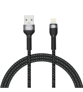 Zore Shira Serisi Lightning Usb Kablo 1 Metre (Siyah)