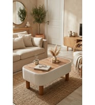 Juca Sandıklı Orta Sehpa/Bench, Kırık Beyaz
