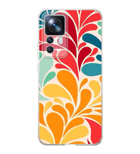 PrintiFy Xiaomi Mi 12T ile Uyumlu Retro Color 5  Kamera Korumalı Şeffaf  Kılıf