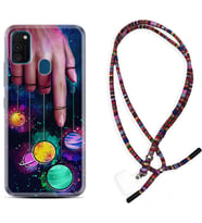 Samsung M21 M22 M23 M30 M31S M32 Kılıf Boyun Asklı Rasta Silikon Finger planet 1740