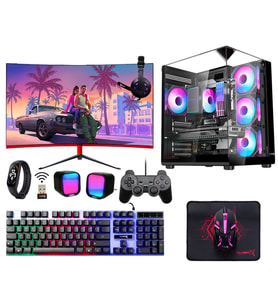 Turbox Tx6391 Ryzen 5 5500 32GB 1TB NVMe SSD 8GB RX580 23.8 Curved Monitör Oyun Hazır Sistem