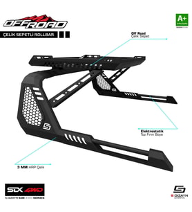 S-Dizayn SDX 4WD Off Road Isuzu D-Max 3 Sepetli Çelik Roll Bar V1 2019 Üzeri (Karışık)