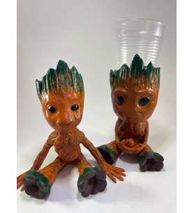 baby groot grut sevgiliye  süpriz hediye 2 adet dev boy  figür obje  saksılı