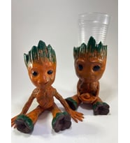 baby groot grut sevgiliye  süpriz hediye 2 adet dev boy  figür obje  saksılı