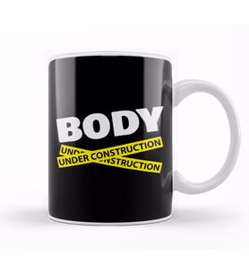 Body Under Construction Gym Inspiration Kupa Bardak Porselen