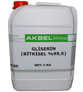 AKBEL GLİSERİN 5 KG BİTKİSEL %99,5 (Beyaz-Krem)