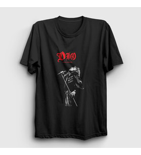 Presmono Unisex Siyah Mic Ronnie James Dio T-Shirt 143340tt