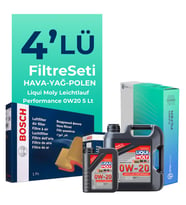 Bosch BMW X1 1.5 Benzinli Filtre Bakım Seti Liqui Moly Motor Yağlı (2015-2017) 4 Lü