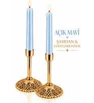Gold Şamdan 2'li Set Şamdanlık Dekoratif Mumluk Düğün Nişan Söz Masa Dekoru Mum Ve Mumluk Dekoratif Şamdan Paslanmaz Kaplama Metal Modern ve Klasik Mum Tutacağı