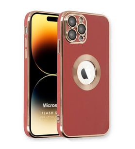 Microsonic Apple iPhone 14 Pro Max Kılıf Flash Stamp Kırmızı