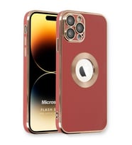 Microsonic Apple iPhone 14 Pro Max Kılıf Flash Stamp Kırmızı
