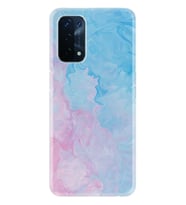 Kılıfland Oppo A74 Kılıf Desenli Silikon Resimli Kapak Pink Blue Abstract Kılıf 1385
