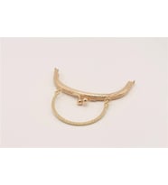 Çanta Klips Saplı - 16 cm Altın