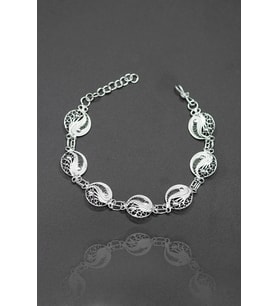 Ying-Yang Model Telkari 925 Ayar Gümüş Bileklik 201023053