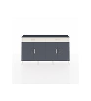 Arges Konsol 4 Raflı 2 Çekmeceli 4 Kapaklı 176x30x99 Antrasit-Antrasit/Aytaşı