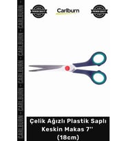 #Makas Kalite C2007 Çelik Ağızlı Plastik Saplı Keskin Kumaş Kağıt Terzi Taksun Makas 7'' 18cm
