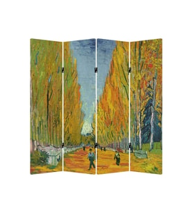 Stellastore Vincent Van Gogh Lalle Des Alyscamps 4 Kanatlı Oda Bölücü Çift Taraflı Kanvas Paravan