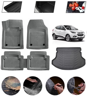 Hyundai İx35 Uyumlu Paspas Araca Özel Bagaj Havuzu MBS Gri