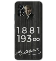 Redmi Note 12 Pro 4G Kılıf HD Desen Baskılı Kılıf - Atatürk Ahşap İmza