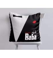 BK Gift Kişiye Özel Godfather Baba Tasarımlı Beyaz Yastık-11