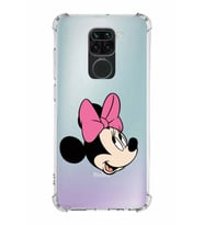 Xiaomi Redmi Note 9 Köşe Korumalı Antişok Kapak Minnie Mouse Tasarımlı Şeffaf  Kılıf