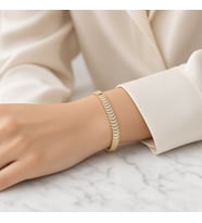 STİL İNCİSİ/XUPING JEWELRY YARIM AY ZİRKON TAŞLI BİLEKLİK