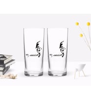 BK Home Renkli Baskılı Atatürk Temalı İkili Rakı Bardağı Seti-21 (Beyaz)
