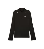 Puma Run Cloudspun 1/4 Zip Erkek Uzun Kollu Koşu Tişörtü 52578101 Siyah