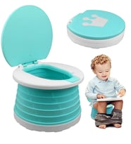 MooieBaby's Katlanabilir Çocuk Tuvaleti, Çok Fonksiyonlu Alıştırma Tuvaleti, Carry Potty , Taşınabilir Lazımlık (Yeşil)