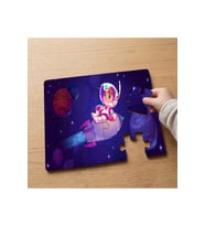 Sevimli Astronot Çocuk Tasarımlı 24 Parça Ahşap Çocuk Puzzle MPK0353