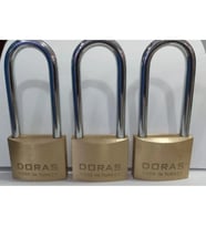 Doras Ersa 3'lü Set Uzun Kanca Pas Pirinç Asma Kilit 50 Mm