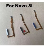 Huawei Nova 8i G Honor X20 için 5G 2021 parmak izi sensörü güç düğmesi Flex kablo dokunmatik kimlik sensörü ev düğmeleri parçaları (Siyah)