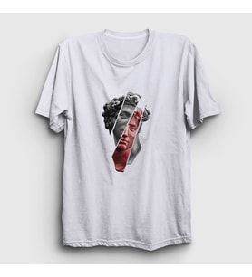 Presmono Unisex Beyaz David Davut Michelangelo T-Shirt 427363tt