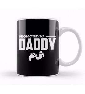 Cute Promoted To Daddy Pregnancy Announcement Kupa Bardak Porselen