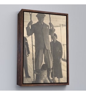 Çerçeveli Atatürk Portre Tablosu Mustafa Kemal Atatürk Dikdörtgen Dekoratif Kanvas Tablo (Siyah)