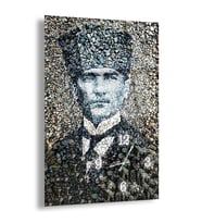 Saatli Atatürk Cam Tablo