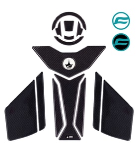 Grippatch - CF 450 SR 2024 ile Uyumlu Kaydırmaz 6D Karbon 15 Parça Tank Pad Seti GC16