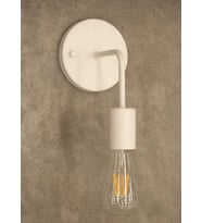 RİOLİGHT RETRO18,RUSTİK,VİNTAGE BEYAZ 1XE27 DUYLU METAL DUVAR APLİK