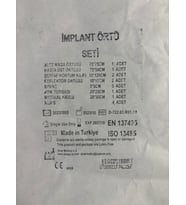 Cerrahi Steril İmplant Örtü Seti