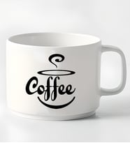 Coffe Tasarımlı Porselen Kupa Nescafe Fincanı