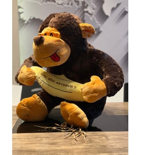 YARAMAZ OTURAN GORİL PELUŞ 75cM (Kahverengi)