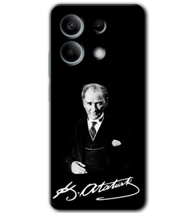 Xiaomi Redmi Note 13 Kılıf HD Desen Baskılı Kılıf - Atatürk İmza