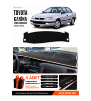 TOYOTA CARINA E T190 AİRBAGSİZ (1992-1997) Uyumlu Torpido Örtüsü Torpido Kılıfı - Siyah Bej
