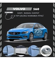 Volvo S60 Oto Araç Kapı Koruma Fitili 5metre Parlak Gri Renk