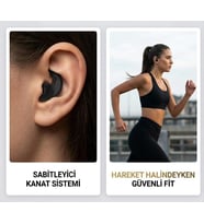 Lexroo Siyah 3'lü Silikon Kulaklık Süngeri - S-M-L