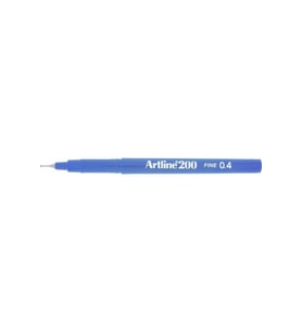 Artline İnce Uçlu Yazı Ve Çizim Kalemi Fineliner 0.4 MM Koyu Royal Mavi EK-200 12 Li (1 Paket 12 Adet) (Karışık)