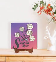 BK Gift Kişiye Özel İsimli Kadınlar Günü Tasarımlı Ahşap Standlı Puzzle Çerçeve-15