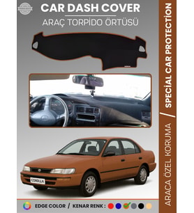 TOYOTA COROLLA E100 (1991-1995) Torpido Örtüsü Ön Göğüs Koruma Araca Özel Çatlamayı Önler Kaymaz