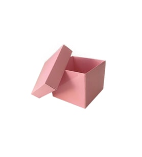 Komple Karton Kutu Düz Renk 8x8x6.5 CM (25 Adet)  Pembe